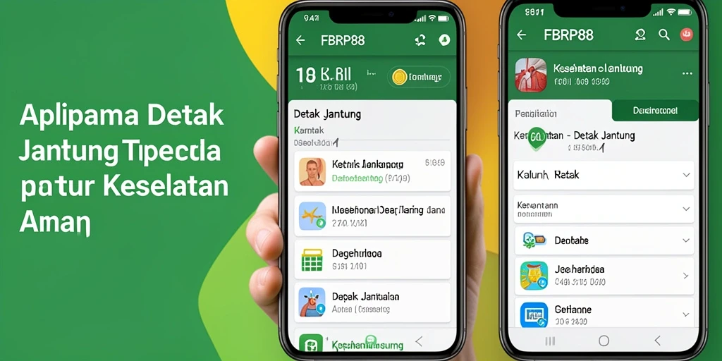 Antarmuka FBRP88 yang menunjukkan grafik detak jantung dengan jelas.
