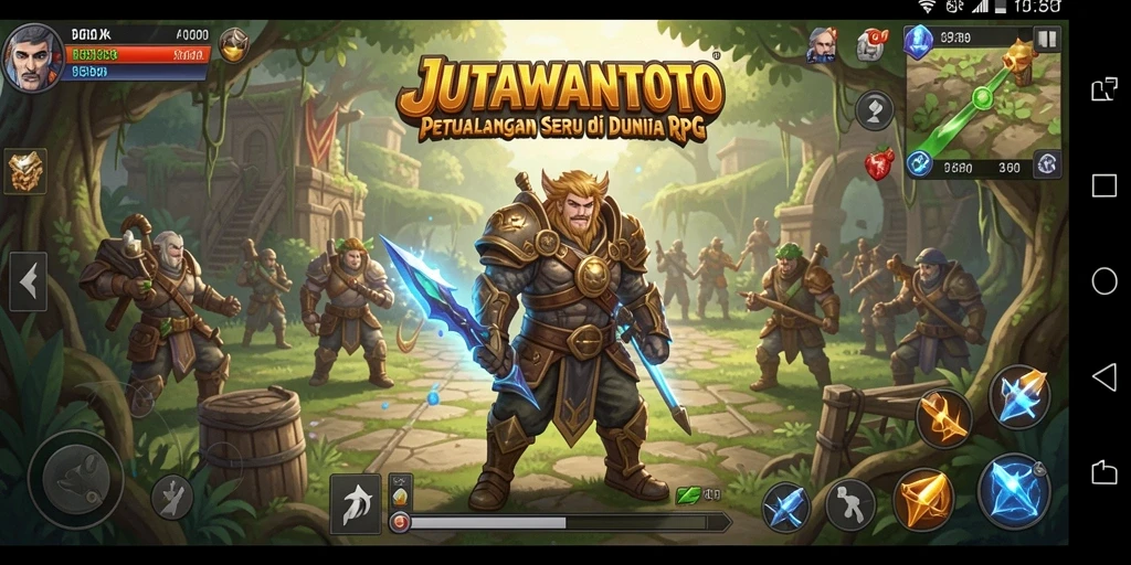 Antarmuka permainan JUTAWANTOTO yang menarik dan interaktif.
