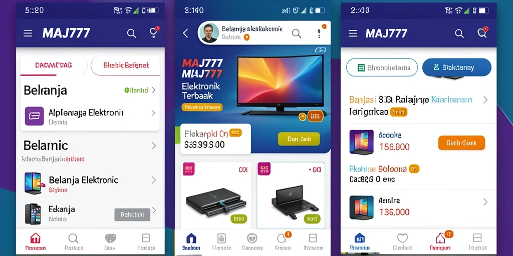 Antarmuka aplikasi MAJ777 yang praktis dan mudah digunakan.