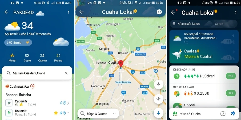 Antarmuka aplikasi PAKDE4D menampilkan informasi cuaca lokal yang jelas.