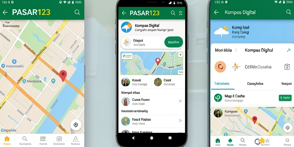 Tampilan antarmuka PASAR123 yang sederhana dan fungsional.