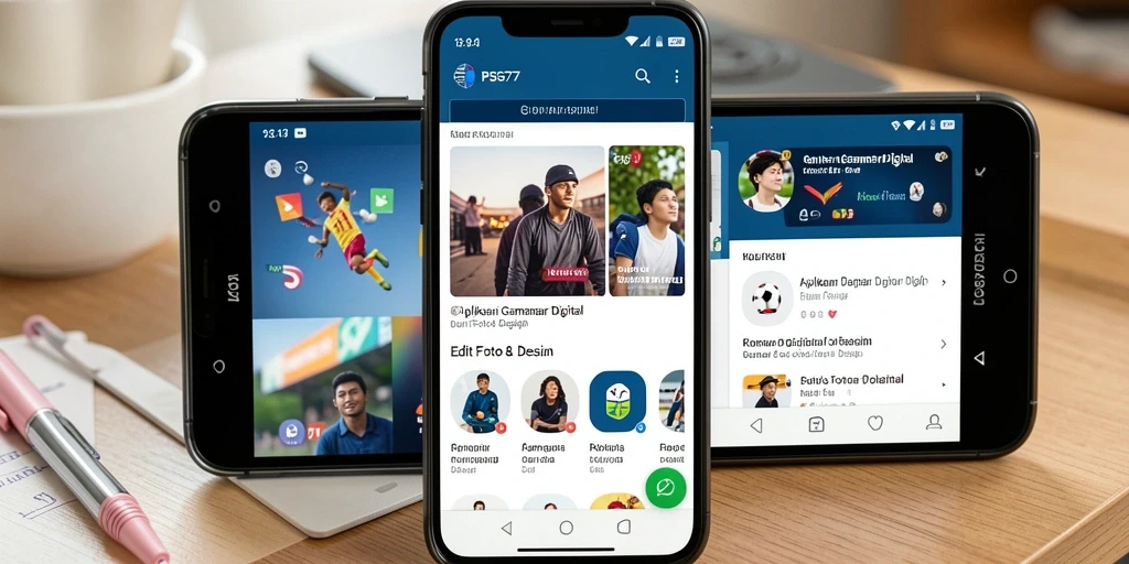 Screenshot utama PSG77 menampilkan antarmuka pengguna yang sederhana dan intuitif.