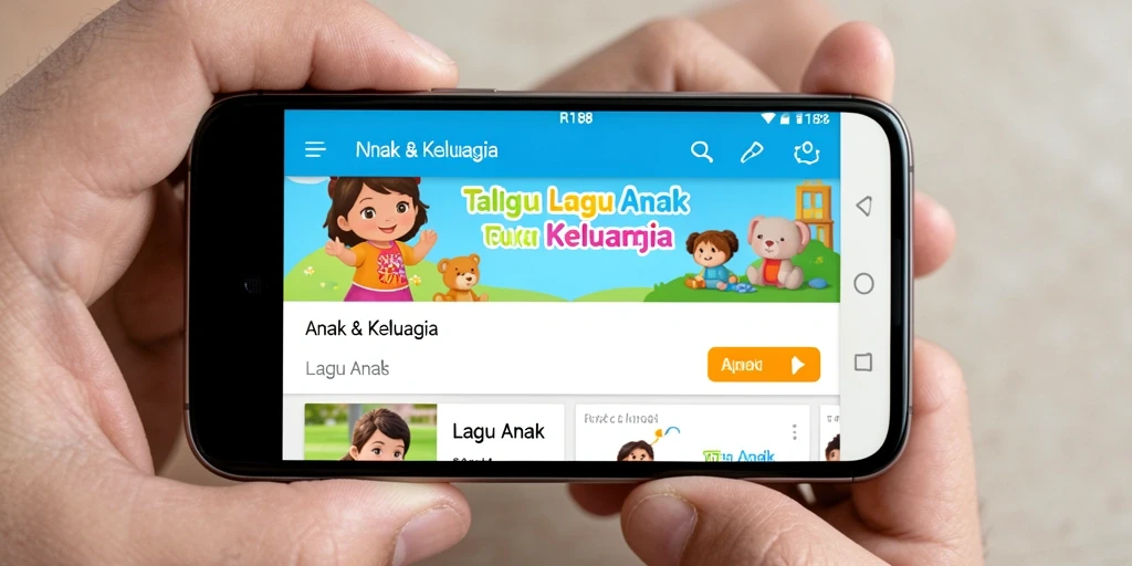 Antarmuka aplikasi RI188 yang menyenangkan untuk anak-anak.