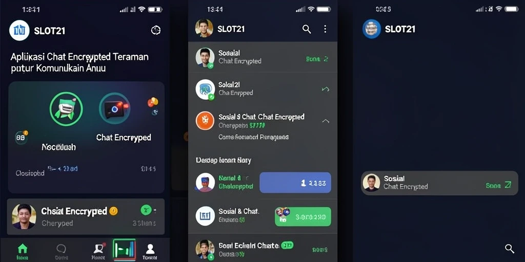 Tampilan antarmuka SLOT21 yang sederhana dan modern untuk chat aman.