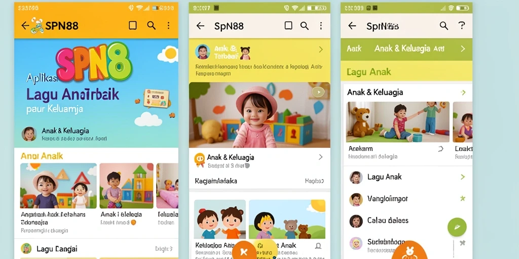 Antarmuka SPN88 yang penuh warna dan menyenangkan untuk anak-anak.