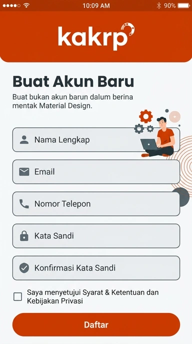 Membuat Akun Baru di kakrp dengan Mudah